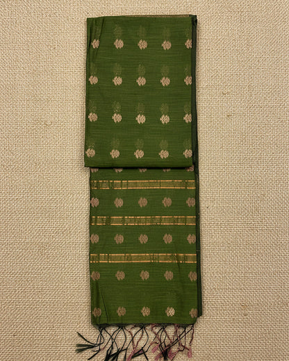 Olive Green Copper Paisley