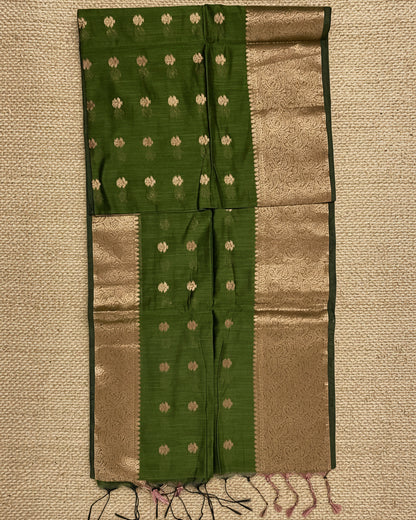 Olive Green Copper Paisley