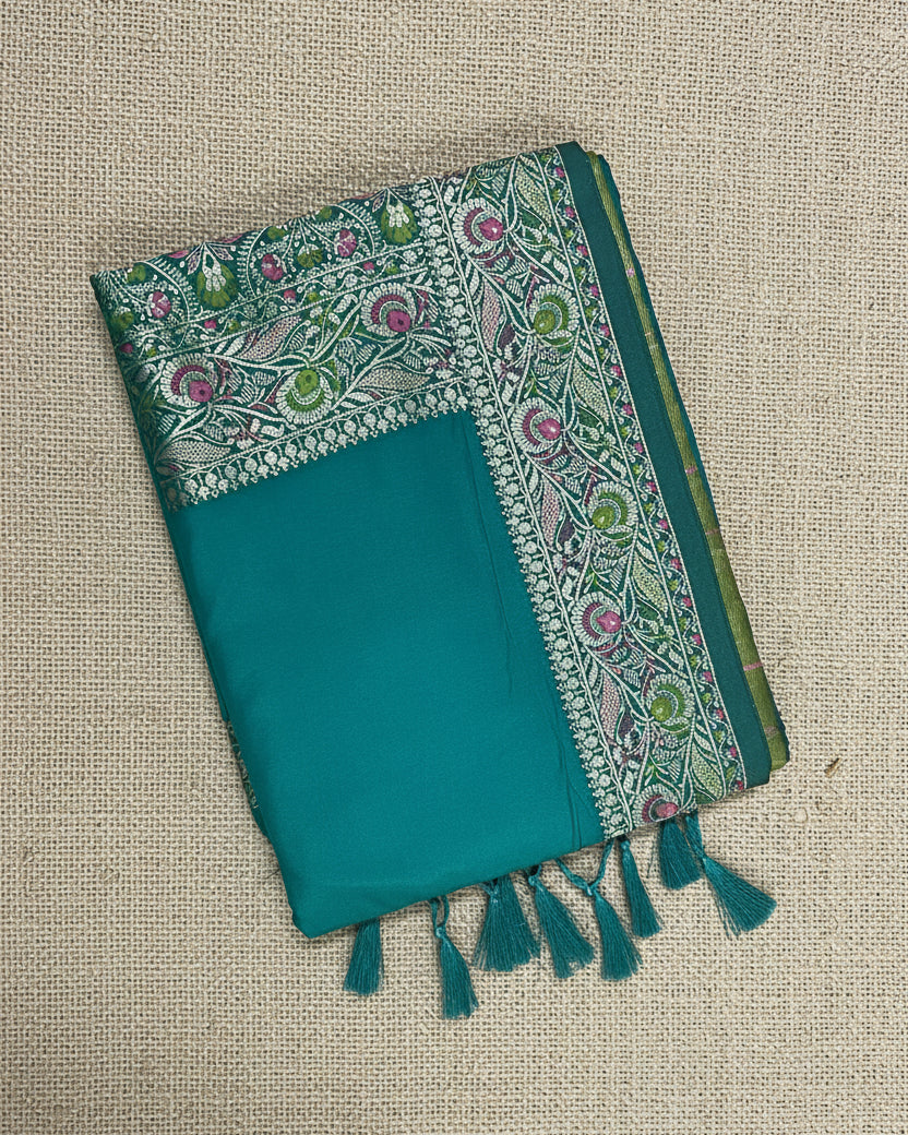 Peacock Teal Floral-Paisley