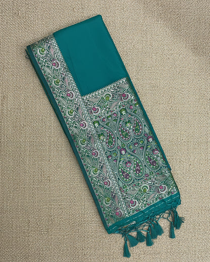 Peacock Teal Floral-Paisley