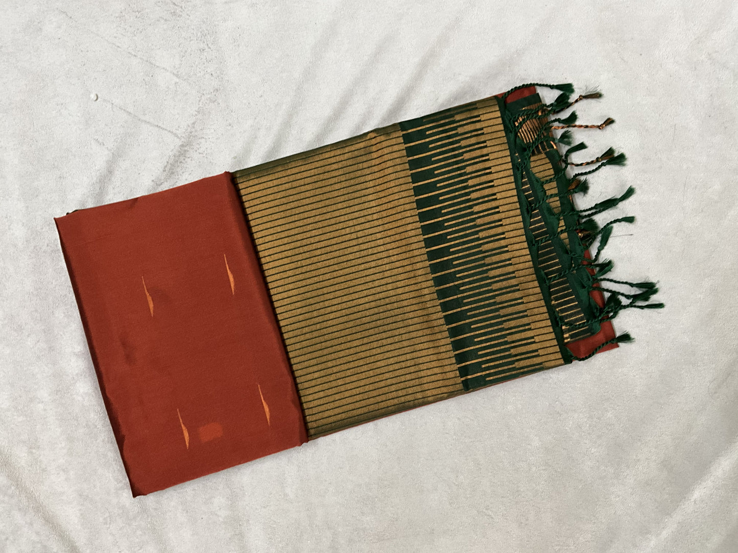 Rust Orange Uppada Silk US001