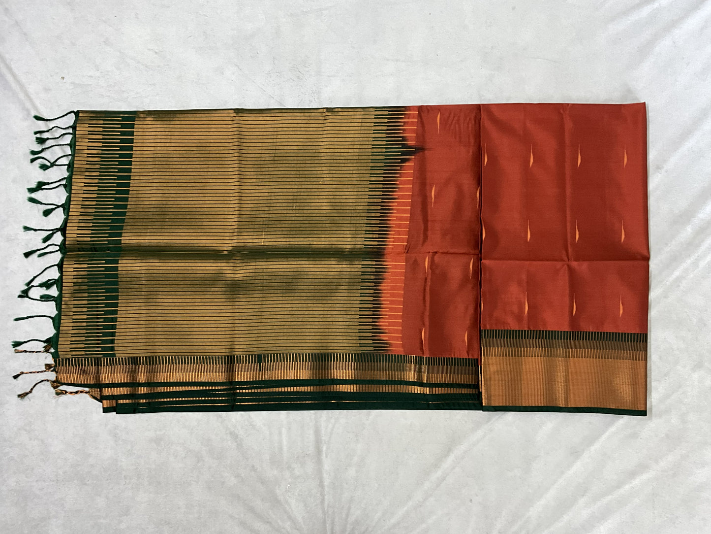 Rust Orange Uppada Silk US001