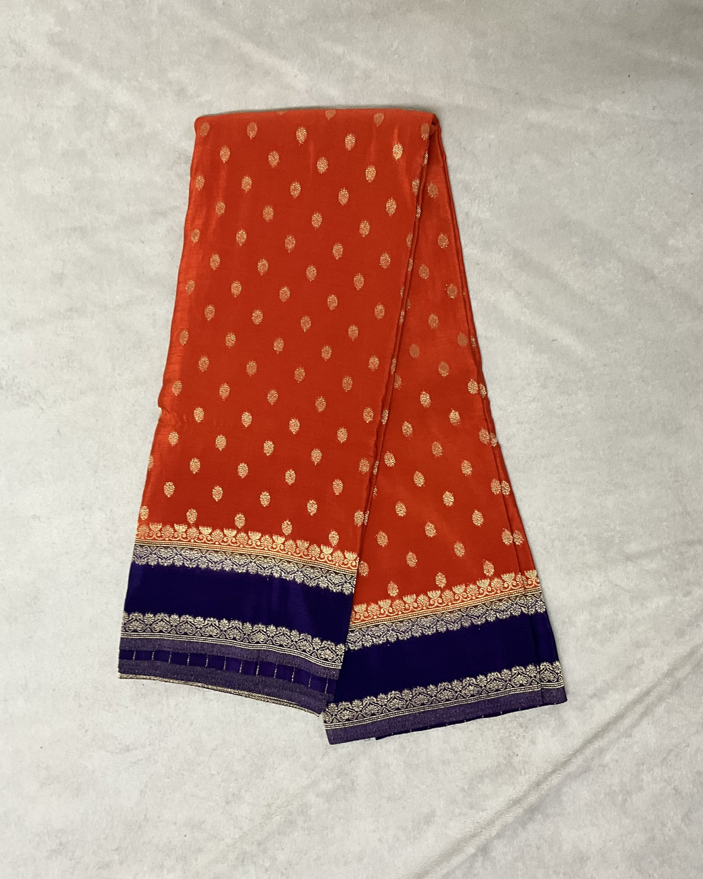 Vermilion Orange Semi Crepe SC001