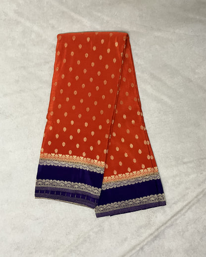 Vermilion Orange Semi Crepe SC001