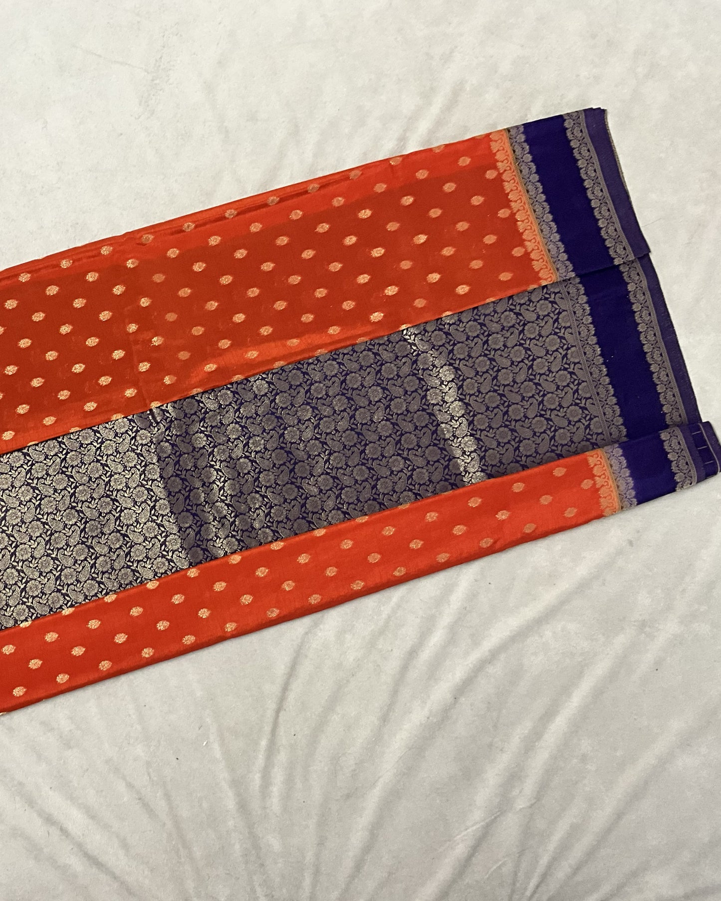 Vermilion Orange Semi Crepe SC001