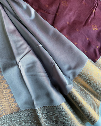 Deep Wine Semi Kanjivaram SK001