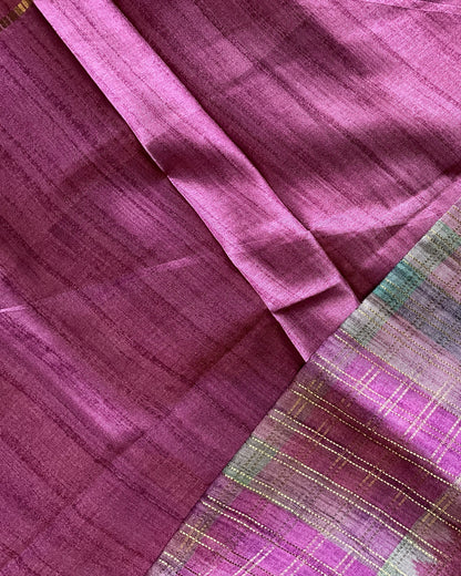 Wine Magenta Semi Tussar ST001